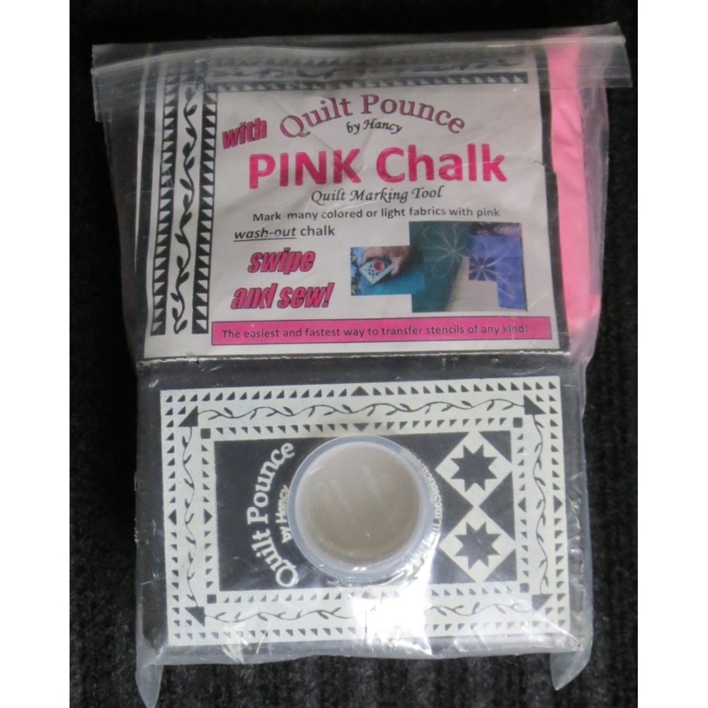 Hancy‎ 30329 Quilt Pounce Pad W/Chalk Powder-4oz Pink Quilting Chalk